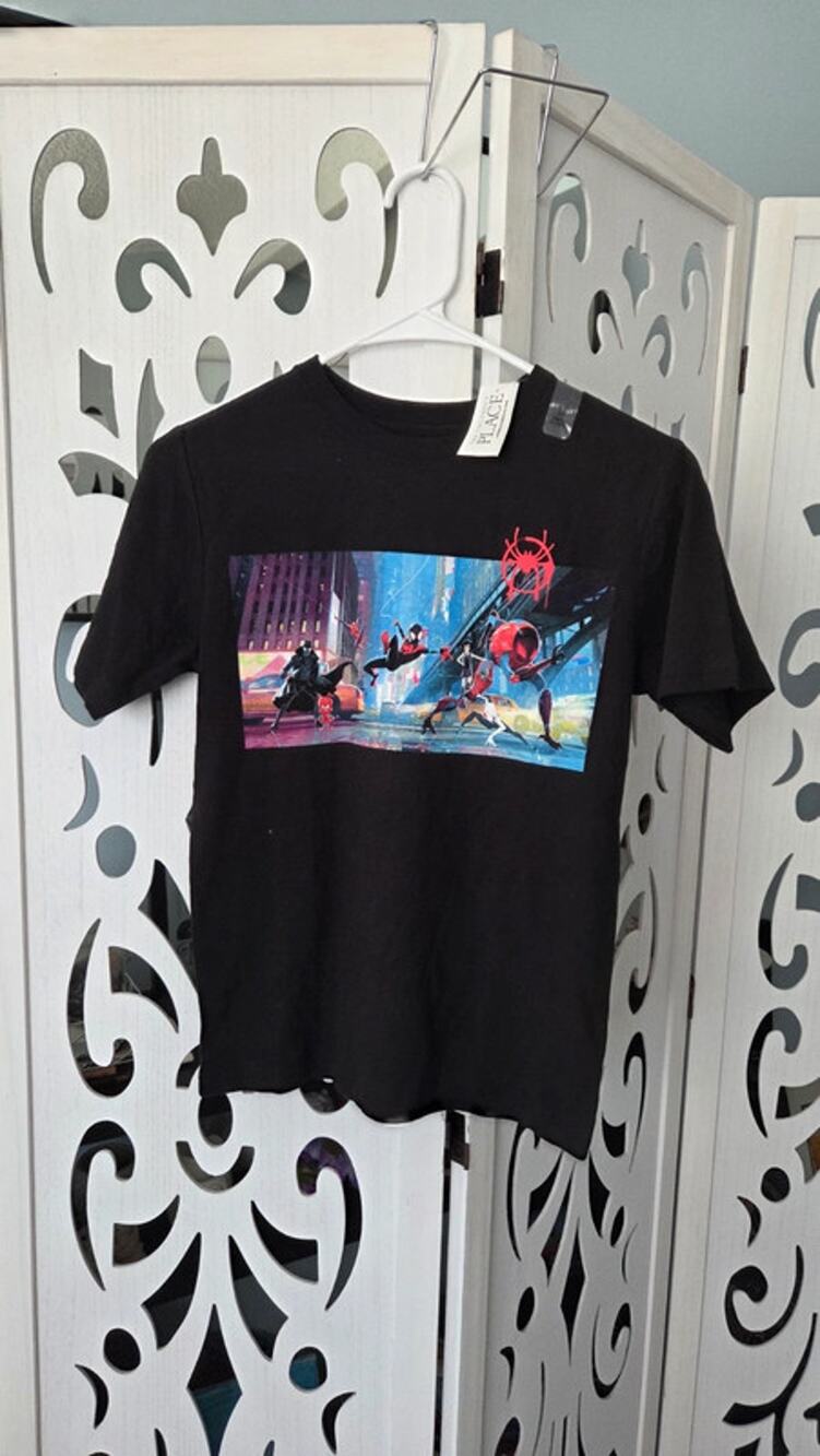 Spider-Man Into Spider-Verse T Shirt Youth M 7/8 Miles Morales Marvel NWT 2018